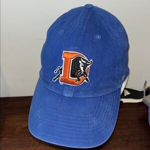 Adult Brand 47 Royal Blue Sewn Durham Bulls Baseball ball cap hat adj strap NWOT